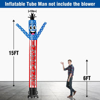 6 10 15 20FT Tall Insurance Waving Inflatable Tube Man(Blower Not Included)