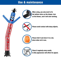 6 10 15 20FT Tall Insurance Waving Inflatable Tube Man(Blower Not Included)