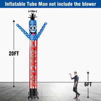 6 10 15 20FT Tall Insurance Waving Inflatable Tube Man(Blower Not Included)