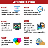 6 10 15 20FT Tall Italian Food Waving Inflatable Tube Man(Blower Not Included)