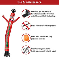 6 10 15 20FT Tall Italian Food Waving Inflatable Tube Man(Blower Not Included)