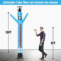 6 10 15 20FT Tall Laundromat Waving Inflatable Tube Man(Blower Not Included)
