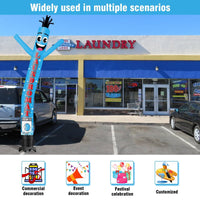 6 10 15 20FT Tall Laundromat Waving Inflatable Tube Man(Blower Not Included)