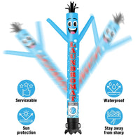 6 10 15 20FT Tall Laundromat Waving Inflatable Tube Man(Blower Not Included)