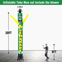6 10 15 20FT Tall Lemonade Waving Inflatable Tube Man(Blower Not Included)