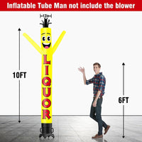 6 10 15 20FT Tall Liquor Waving Inflatable Tube Man(Blower Not Included)