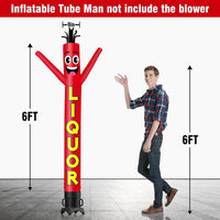 6 10 15 20FT Tall Liquor Waving Inflatable Tube Man(Blower Not Included)