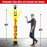 6 10 15 20FT Tall Liquor Waving Inflatable Tube Man(Blower Not Included)