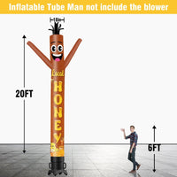 6 10 15 20FT Tall Local Honey Waving Inflatable Tube Man(Blower Not Included)