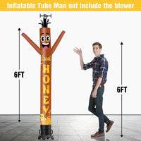 6 10 15 20FT Tall Local Honey Waving Inflatable Tube Man(Blower Not Included)