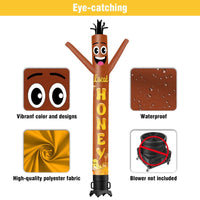 6 10 15 20FT Tall Local Honey Waving Inflatable Tube Man(Blower Not Included)