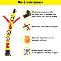 6 10 15 20FT Tall LOOK Waving Inflatable Tube Man(Blower Not Included)