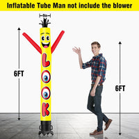 6 10 15 20FT Tall LOOK Waving Inflatable Tube Man(Blower Not Included)
