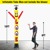 6 10 15 20FT Tall LOOK Waving Inflatable Tube Man(Blower Not Included)