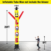 6 10 15 20FT Tall LOOK Waving Inflatable Tube Man(Blower Not Included)