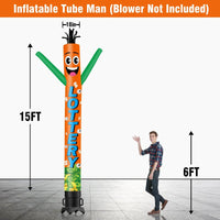 6 10 15 20FT Tall Lottery Waving Inflatable Tube Man(Blower Not Included)
