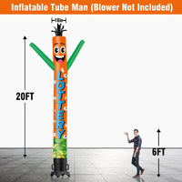 6 10 15 20FT Tall Lottery Waving Inflatable Tube Man(Blower Not Included)