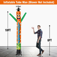 6 10 15 20FT Tall Lottery Waving Inflatable Tube Man(Blower Not Included)