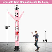 6 10 15 20FT Tall Love Waving Inflatable Tube Man(Blower Not Included)
