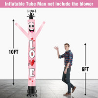6 10 15 20FT Tall Love Waving Inflatable Tube Man(Blower Not Included)