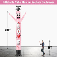 6 10 15 20FT Tall Love Waving Inflatable Tube Man(Blower Not Included)