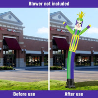 6 10 15 20FT Tall Mardi Gras Jester Waving Inflatable Tube Man(Blower Not Included)