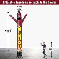 6 10 15 20FT Tall Menudo Waving Inflatable Tube Man(Blower Not Included)
