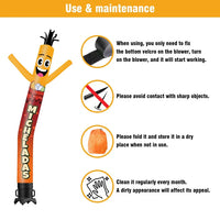 6 10 15 20FT Tall Micheladas Waving Inflatable Tube Man(Blower Not Included)