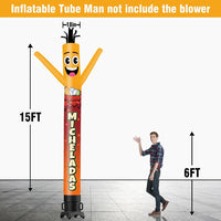 6 10 15 20FT Tall Micheladas Waving Inflatable Tube Man(Blower Not Included)
