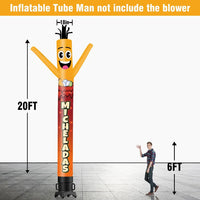 6 10 15 20FT Tall Micheladas Waving Inflatable Tube Man(Blower Not Included)