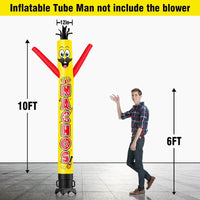 6 10 15 20FT Tall Nachos Waving Inflatable Tube Man(Blower Not Included)