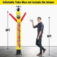 6 10 15 20FT Tall Nachos Waving Inflatable Tube Man(Blower Not Included)