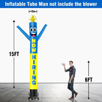 6 10 15 20FT Tall Now Hiring Waving Inflatable Tube Man(Blower Not Included)