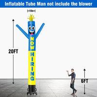 6 10 15 20FT Tall Now Hiring Waving Inflatable Tube Man(Blower Not Included)