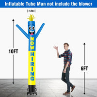 6 10 15 20FT Tall Now Hiring Waving Inflatable Tube Man(Blower Not Included)