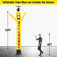 6 10 15 20FT Tall Oil Change Waving Inflatable Tube Man(Blower Not Included)