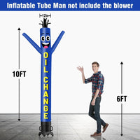 6 10 15 20FT Tall Oil Change Waving Inflatable Tube Man(Blower Not Included)