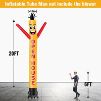 6 10 15 20FT Tall Open House Waving Inflatable Tube Man(Blower Not Included)