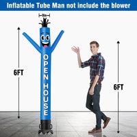 6 10 15 20FT Tall Open House Waving Inflatable Tube Man(Blower Not Included)