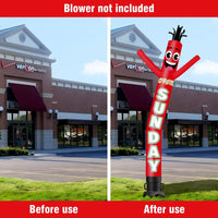 6 10 15 20FT Tall Open Sunday Waving Inflatable Tube Man(Blower Not Included)
