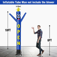 6 10 15 20FT Tall Open Waving Inflatable Tube Man(Blower Not Included)