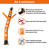 6 10 15 20FT Tall Open Waving Inflatable Tube Man(Blower Not Included)