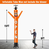 6 10 15 20FT Tall Open Waving Inflatable Tube Man(Blower Not Included)