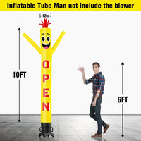 6 10 15 20FT Tall Open Waving Inflatable Tube Man(Blower Not Included)