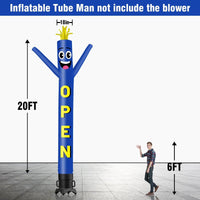 6 10 15 20FT Tall Open Waving Inflatable Tube Man(Blower Not Included)