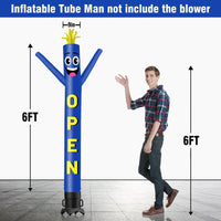 6 10 15 20FT Tall Open Waving Inflatable Tube Man(Blower Not Included)