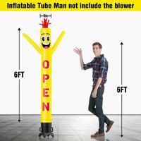 6 10 15 20FT Tall Open Waving Inflatable Tube Man(Blower Not Included)