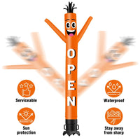 6 10 15 20FT Tall Open Waving Inflatable Tube Man(Blower Not Included)