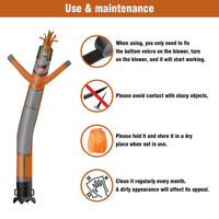 6 10 15 20FT Tall Orangutan Waving Inflatable Tube Man(Blower Not Included)