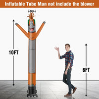 6 10 15 20FT Tall Orangutan Waving Inflatable Tube Man(Blower Not Included)